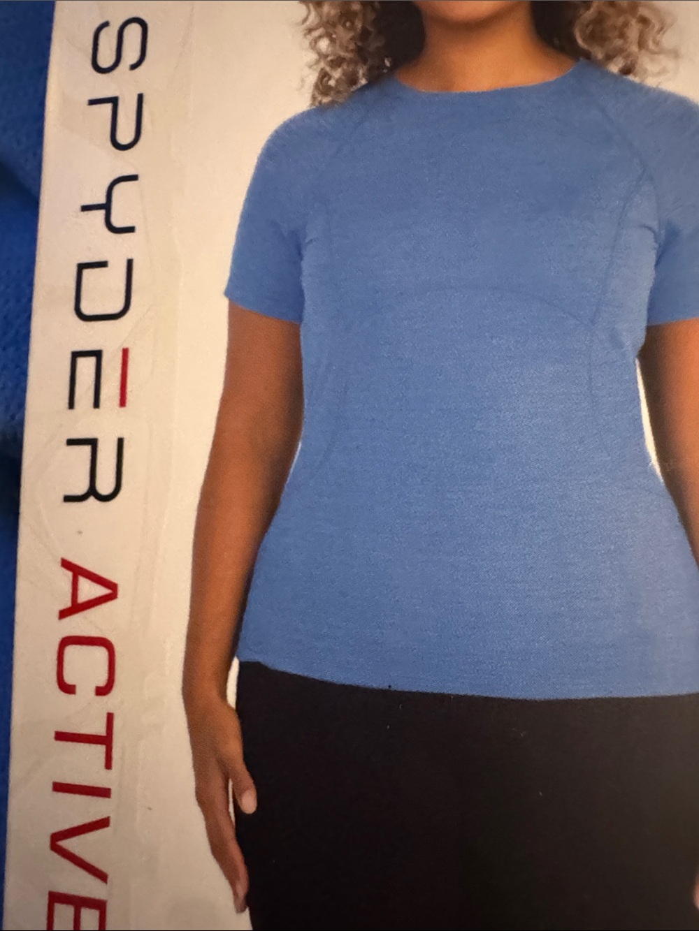Spyder Women’s Short Sleeve Active Top in Blue